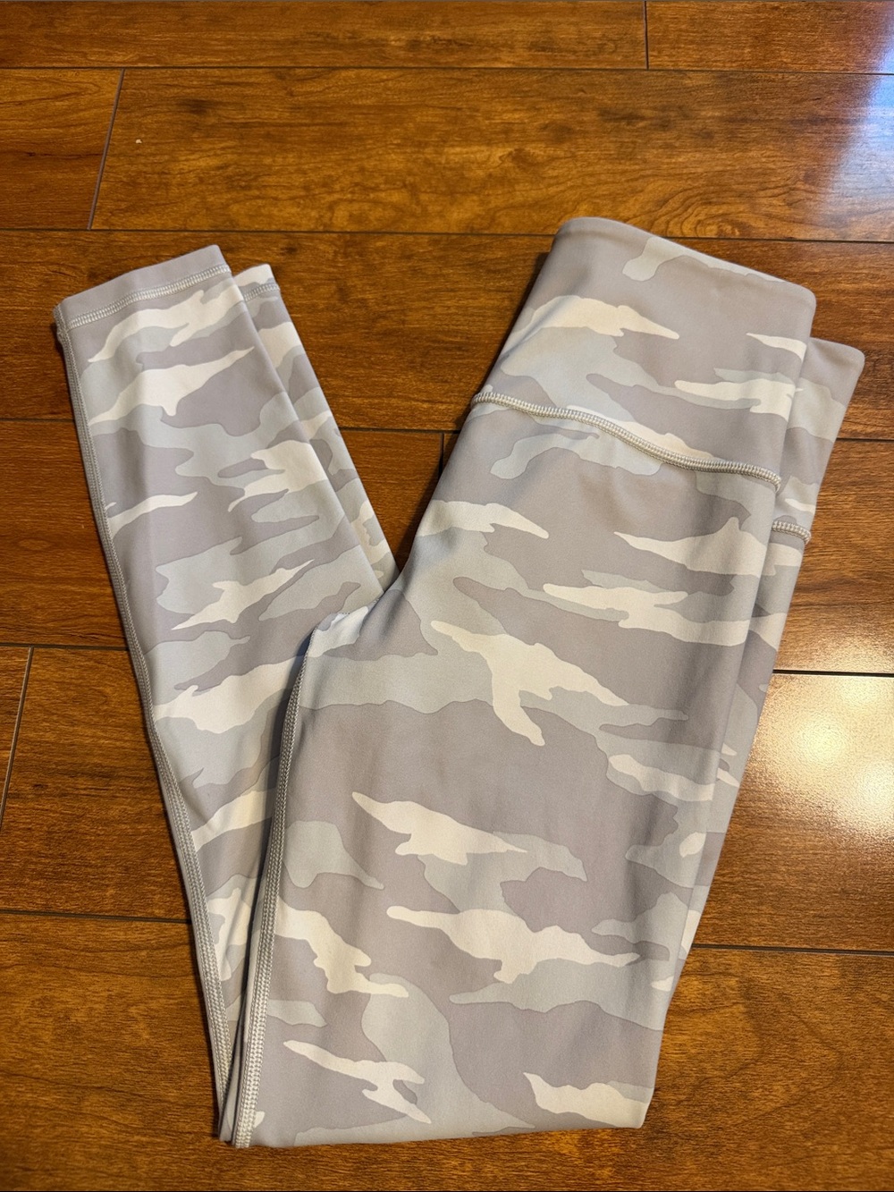 Athleta Gray Camo High-Rise Leggings